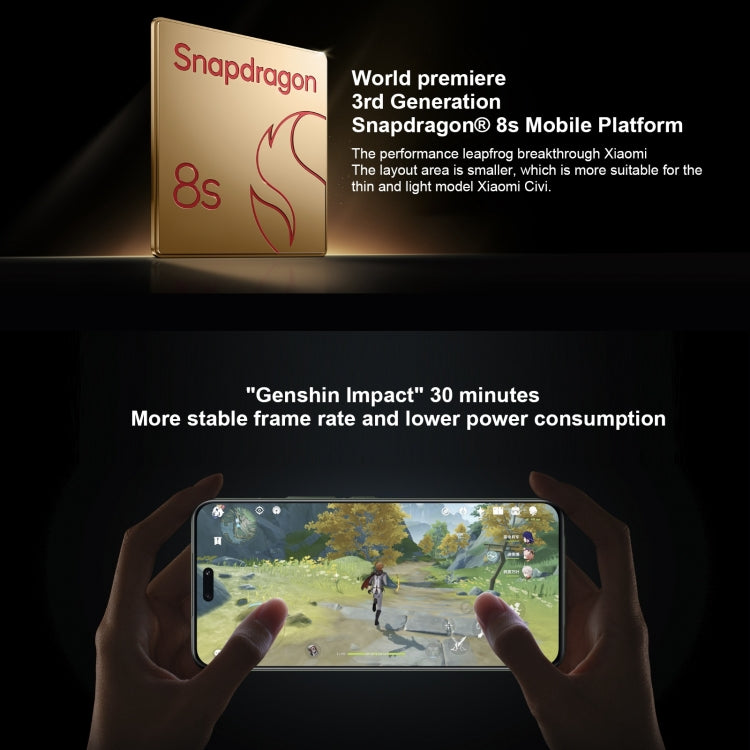 Xiaomi Civi 4 Pro, 12GB+256GB,  6.55 inch Xiaomi HyperOS Snapdragon 8s Gen 3 Octa Core 4nm up to 3.0GHz, NFC, Network: 5G(Black) - free shipping - PMC Jewellery - Order now!