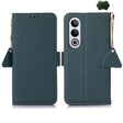 For OnePlus CE4 5G Global Side-Magnetic TJ Genuine Leather RFID Phone Case(Green) - OnePlus Cases by PMC TechLife | Online Shopping South Africa | PMC TechLife | Buy Now Pay Later Mobicred