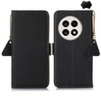 For OnePlus Ace 5 Pro / Ace 5 / 13R Side-Magnetic TJ Genuine Leather RFID Phone Case(Black) - OnePlus Cases by PMC TechLife | Online Shopping South Africa | PMC TechLife | Buy Now Pay Later Mobicred