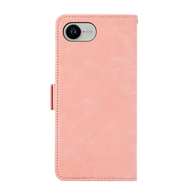 For iPhone 16e ABEEL Frosted Magnetic RFID Leather Phone Case(Pink) - iPhone 16e Cases by PMC TechLife | Online Shopping South Africa | PMC TechLife | Buy Now Pay Later Mobicred