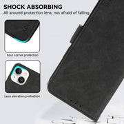 For iPhone 17 Air ABEEL Frosted Magnetic RFID Leather Phone Case(Black)