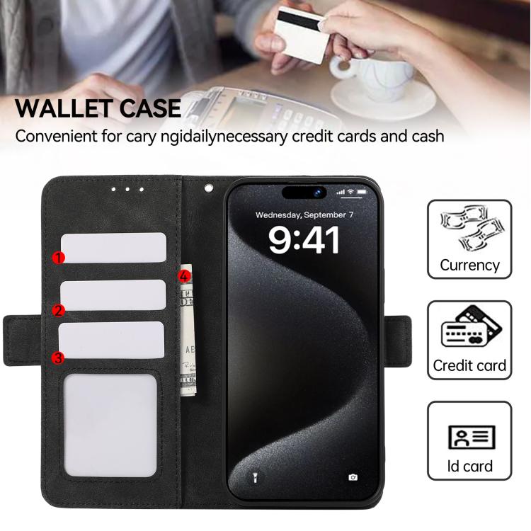For iPhone 17 Air ABEEL Frosted Magnetic RFID Leather Phone Case(Black)
