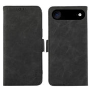 For iPhone 17 Air ABEEL Frosted Magnetic RFID Leather Phone Case(Black)