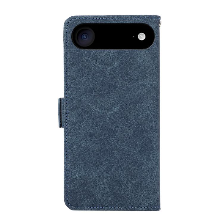 For iPhone 17 Air ABEEL Frosted Magnetic RFID Leather Phone Case(Blue)