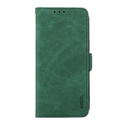 For iPhone 17 Air ABEEL Frosted Magnetic RFID Leather Phone Case(Green)