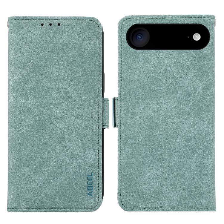 For iPhone 17 Air ABEEL Frosted Magnetic RFID Leather Phone Case(Cyan) - free shipping - PMc TechLife - Order now!