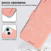 For iPhone 17 Pro Max ABEEL Frosted Magnetic RFID Leather Phone Case(Pink)