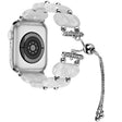For Apple Watch Series 9 45mm Resin Retractable Chain Watch Band(Pearl White) - Watch Bands by PMC TechLife | Online Shopping South Africa | PMC TechLife