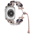 For Apple Watch SE 2022 40mm Resin Retractable Chain Watch Band(Brown White) - free shipping - PMC TechLife - Order now!