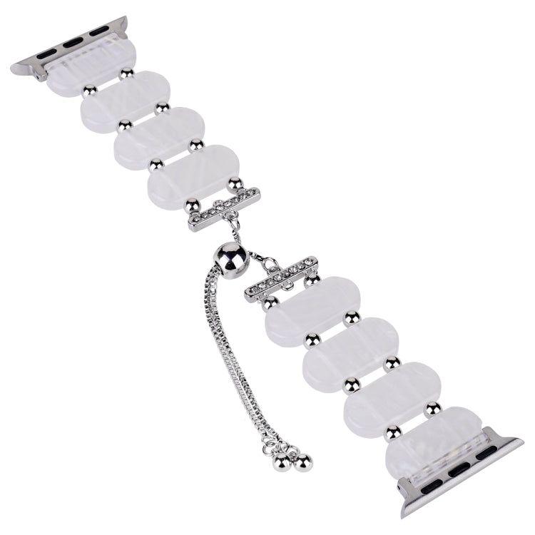 For Apple Watch Series 6 40mm Resin Retractable Chain Watch Band(Fluorescent)
