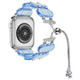 For Apple Watch Series 6 44mm Resin Retractable Chain Watch Band(Blue) - Watch Bands by PMC TechLife | Online Shopping South Africa | PMC TechLife