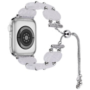 For Apple Watch Series 6 44mm Resin Retractable Chain Watch Band(Fluorescent)