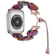 For Apple Watch Series 5 44mm Resin Retractable Chain Watch Band(Pearlescent Rainbow) - Watch Bands by PMC TechLife | Online Shopping South Africa | PMC TechLife