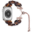 For Apple Watch Series 5 40mm Resin Retractable Chain Watch Band(Tortoiseshell) - Watch Bands by PMC TechLife | Online Shopping South Africa | PMC TechLife