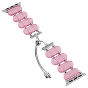 For Apple Watch Series 4 40mm Resin Retractable Chain Watch Band(Pink)