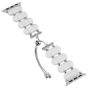 For Apple Watch 42mm Resin Retractable Chain Watch Band(Transparent)