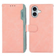 For iPhone 17 ABEEL Color Block Magnetic RFID Leather Phone Case(Pink-Cyan) - free shipping - PMc TechLife - Order now!