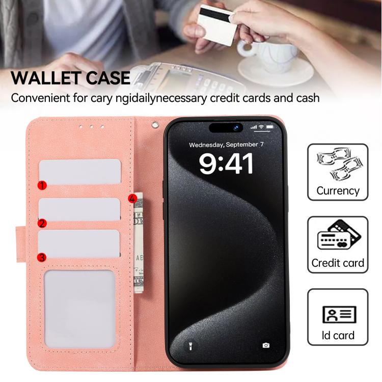 For iPhone 17 ABEEL Color Block Magnetic RFID Leather Phone Case(Pink-Cyan) - free shipping - PMc TechLife - Order now!
