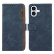 For iPhone 17 ABEEL Color Block Magnetic RFID Leather Phone Case(Blue-Brown) - free shipping - PMc TechLife - Order now!