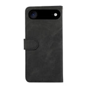 For iPhone 17 Air ABEEL Color Block Magnetic RFID Leather Phone Case(Black-Green)