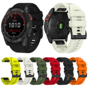 For Garmin Fenix 7 Pro 22mm Solid Color Steel Buckle Silicone Quick Release Watch Band(Creamy White)