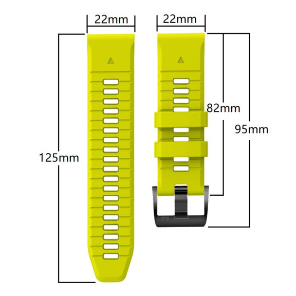For Garmin Fenix 7 Pro 22mm Solid Color Steel Buckle Silicone Quick Release Watch Band(Orange)