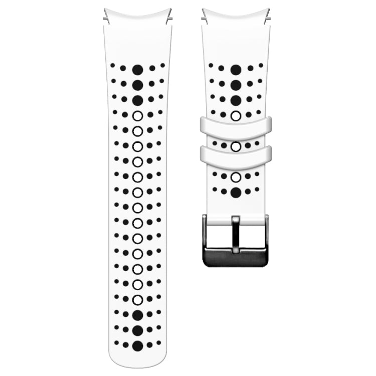 For Samsung Galaxy Watch 6 Two Color Silicone Watch Band(White Black) - free shipping - PMC TechLife - Order now!