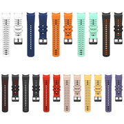 For Samsung Galaxy Watch 6 Two Color Silicone Watch Band(Purple Black)