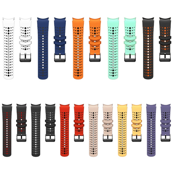 For Samsung Galaxy Watch 6 Two Color Silicone Watch Band(Green Black)