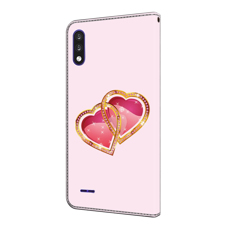 For LG K22/K22 + Crystal Painted Leather Phone case(Love Peach) - free shipping - PMC TechLife - Order now!