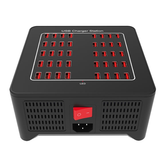 YFY-A76 200W 40 Ports USB Smart Charging Station(UK Plug)