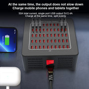 YFY-A77 250W 50 Ports USB Smart Charging Station(UK Plug)