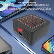 YFY-A77 250W 50 Ports USB Smart Charging Station(EU Plug)