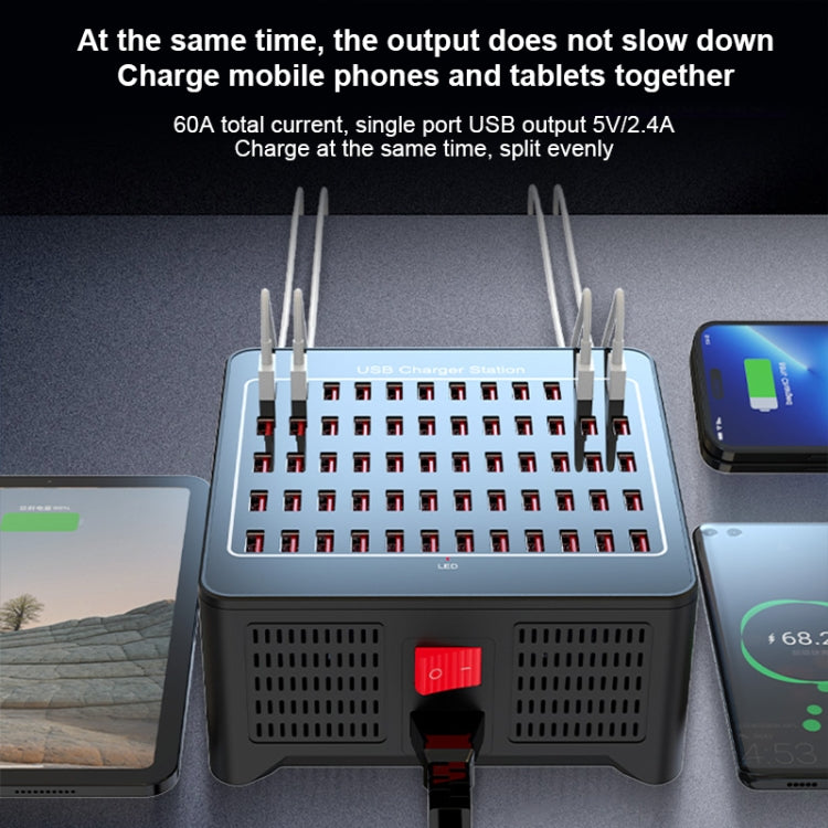 YFY-A78 300W 60 Ports USB Smart Charging Station(AU Plug) - Multifunction Charger by PMC Jewellery | Online Shopping South Africa | PMC Jewellery | Buy Now Pay Later Mobicred