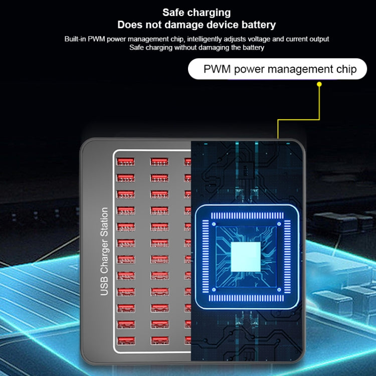 YFY-A78 300W 60 Ports USB Smart Charging Station(EU Plug)