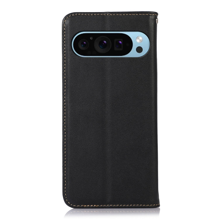 For Google Pixel 10 / 9 KHAZNEH Nappa Top Layer Cowhide Leather Phone Case(Black) - Google Cases by PMC TechLife | Online Shopping South Africa | PMC TechLife | Buy Now Pay Later Mobicred