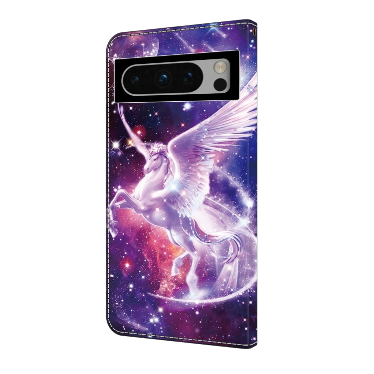 For Google Pixel 9 Crystal Painted Leather Phone case(Unicorn) - Google Cases by PMC TechLife | Online Shopping South Africa | PMC TechLife | Buy Now Pay Later Mobicred