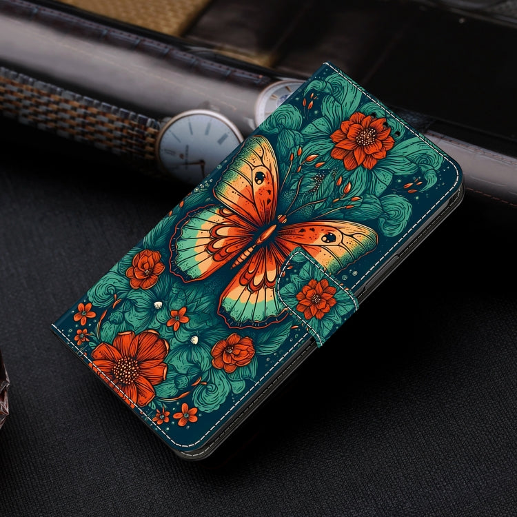 For Google Pixel 9 Pro Crystal Painted Leather Phone case(Flower Butterfly) - Google Cases by PMC TechLife | Online Shopping South Africa | PMC TechLife | Buy Now Pay Later Mobicred