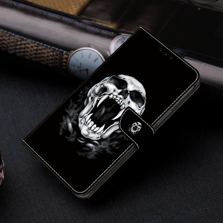 For Google Pixel 9 Pro Crystal Painted Leather Phone case(Skull) - Google Cases by PMC TechLife | Online Shopping South Africa | PMC TechLife | Buy Now Pay Later Mobicred