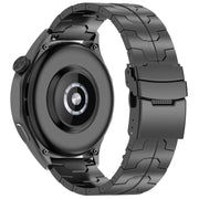 22mm Titanium Metal Watch Band(Black)