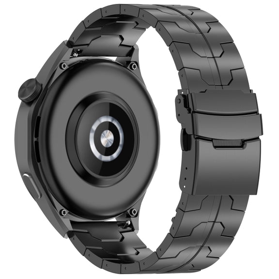 22mm Titanium Metal Watch Band(Black)