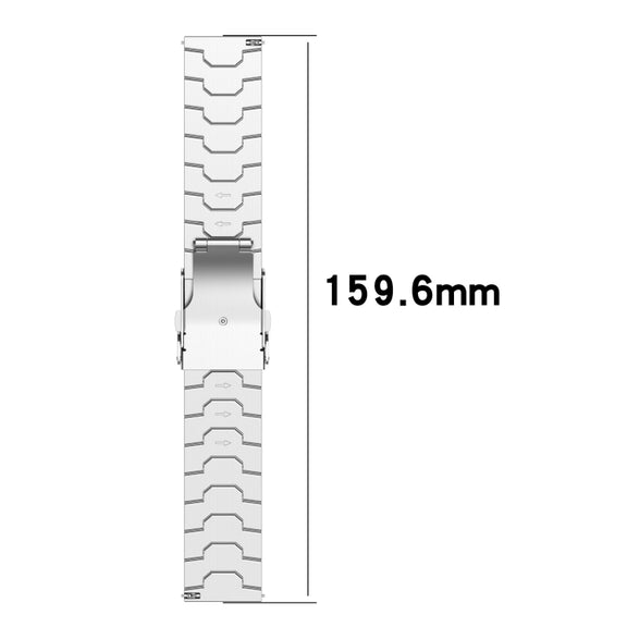 22mm Titanium Metal Watch Band(Black)