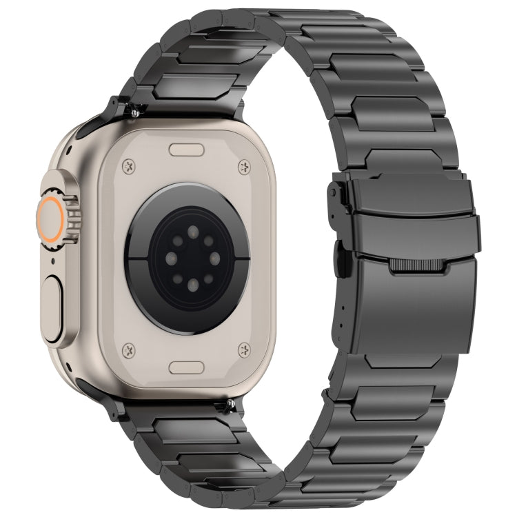 For Apple Watch Ultra 2 49mm I-Shaped Titanium Metal Watch Band(Black) - free shipping - PMC TechLife - Order now!