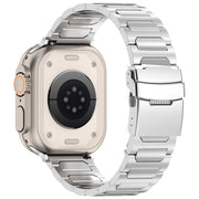 For Apple Watch Ultra 2 49mm I-Shaped Titanium Metal Watch Band(Mirror Silver)
