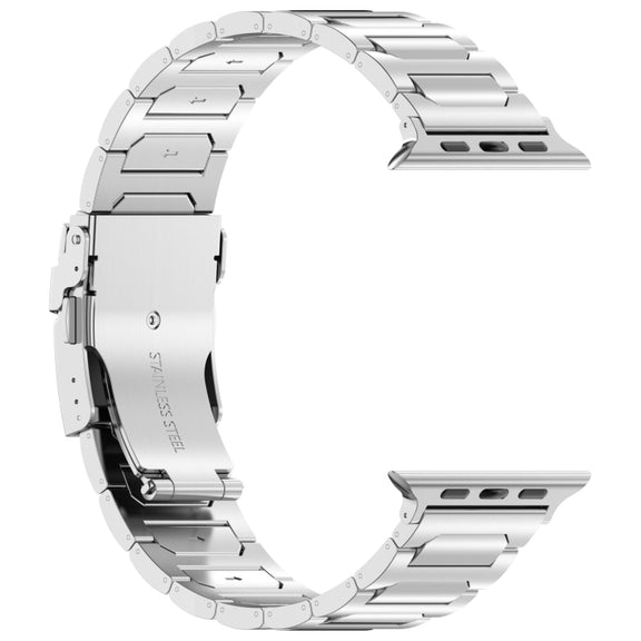 For Apple Watch Ultra 49mm I-Shaped Titanium Metal Watch Band(Mirror Silver)