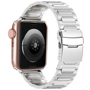 For Apple Watch Series 8 41mm I-Shaped Titanium Metal Watch Band(Silver)