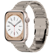 For Apple Watch Series 5 40mm I-Shaped Titanium Metal Watch Band(Titanium)