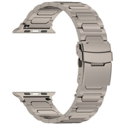 For Apple Watch Series 4 44mm I-Shaped Titanium Metal Watch Band(Titanium)