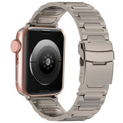 For Apple Watch Series 4 44mm I-Shaped Titanium Metal Watch Band(Titanium)