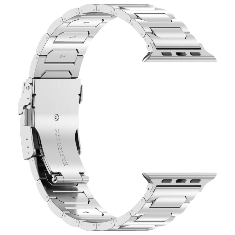 For Apple Watch 42mm I-Shaped Titanium Metal Watch Band(Silver) - Watch Bands by PMC TechLife | Online Shopping South Africa | PMC TechLife